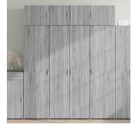 Vidaxl Buffet Haut Sonoma Gris 80x42,5x185 Cm Bois D'ingénierie Multicolore