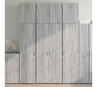 vidaXL Buffet haut sonoma gris 80x42,5x249 cm bois d'ingénierie Multicolore