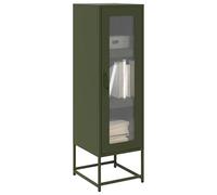 vidaXL Buffet haut vert olive 36x39x123 cm acier laminé à froid
