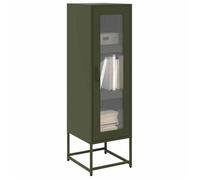 vidaXL Buffet haut vert olive 36x39x123 cm acier laminé à froid, buffet, placard, armoire latérale, armoire, armoire de 853396