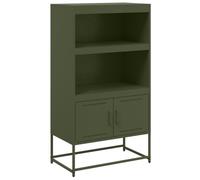 vidaXL Buffet Haut Vert Olive 68,5x38,5x123,5 cm Acier, Buffet, Placard, Armoire latérale, Armoire, Armoire de Rangement, Armoire Haute