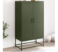 Vidaxl Buffet Haut Vert Olive 68,5x38,5x123,5 Cm Acier Multicolore