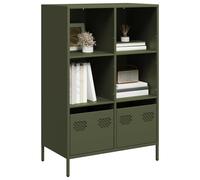 vidaXL Buffet haut vert olive 68x39x103,5 cm acier