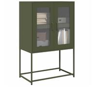 vidaXL Buffet haut vert olive 68x39x107 cm acier, armoire, armoire de rangement, buffet haut, armoire latérale, armoire 853378
