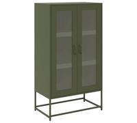 vidaXL Buffet Haut Vert Olive 68x39x123 cm Acier
