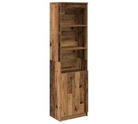 vidaXL Buffet haut Vieux Bois, 50x35x180 cm, bois d'ingénierie