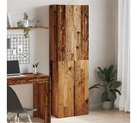 Vidaxl Buffet Haut Vieux Bois 60x32x190 Cm Bois D'ingénierie Marron
