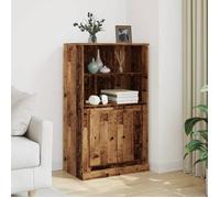 vidaXL Buffet haut vieux bois 60 x 35,5 x 103,5 cm Bois d'ingénierie Multicolore