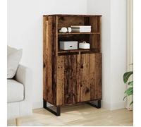 vidaXL Buffet haut Vieux bois 857460 Bois d'ingénierie 60x36x110 cm