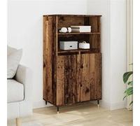 Vidaxl Buffet Haut Vieux Bois 60x36x110 Cm Bois D'ingénierie Marron