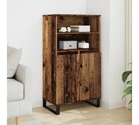Vidaxl Buffet Haut Vieux Bois 60x36x110 Cm Bois D'ingénierie Marron
