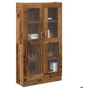 vidaXL Buffet haut vieux bois 82,5x30,5x150 cm bois d'ingénierie 3318718 Marron G