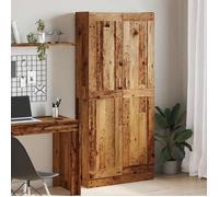 vidaXL Buffet haut Vieux bois 82,5 x 30,5 x 185 cm, bois d'ingénierie