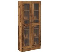 Buffet haut vieux bois 82,5x30,5x185 cm bois d ingénierie G