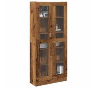 Buffet haut vieux bois 82,5x30,5x185 cm bois d ingénierie