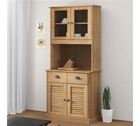 vidaXL Buffet haut VIGO 78x40x175 cm bois massif de pin3188301 Bois G
