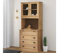 vidaXL Buffet haut VIGO 80x40x176 cm bois massif de pin Marron