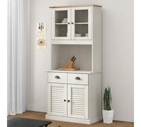 vidaXL Buffet haut VIGO blanc 78x40x175 cm bois massif de pin 3188302