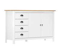 vidaXL Buffet Hill Blanc 130x40x80 cm Bois de pin solide
