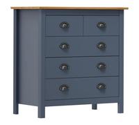 vidaXL Buffet Hill Bois de pin solide 46x35x80 cm Gris