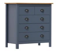 vidaXL Buffet Hill Bois de pin solide 46x35x80 cm Gris