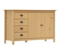 vidaXL Buffet Hill Marron miel 130x40x80 cm Bois de pin solide