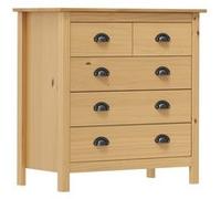 vidaXL Buffet Hill Range 79x40x80 cm Bois de pin solide Brun G