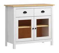 vidaXL Buffet Hill Range Blanc 90x40x80 cm Bois de pin solide