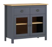 vidaXL Buffet Hill Range Gris 90x40x80 cm Bois de pin solide