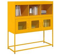 vidaXL Buffet jaune moutarde 100,5x39x107 cm acier laminé à froid 853419