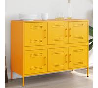 Buffet jaune moutarde 100,5x39x79 cm acier