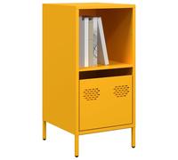 vidaXL Buffet Jaune Moutarde 35x39x73,5 cm Acier laminé à Froid, Meuble de Rangement, Meuble de Rangement de Cuisine, Meuble de Rangement de Salon