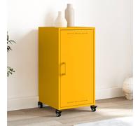 Buffet, Armoire avec Porte, Placard avec Rangement, Organisateur de Salle de Séjour Salon Maison Intérieur, Jaune Moutarde 36x39x72 cm Acier