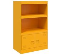 vidaXL Buffet Jaune Moutarde 67x39x107 cm Acier, Armoire, Armoire latérale, Armoire de Rangement, armoires, Placard, Buffet Haut