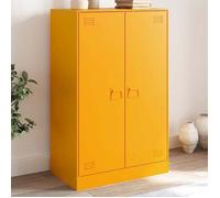 vidaXL Buffet jaune moutarde 67x39x107 cm acier, armoire, armoire latérale, armoire de rangement, armoires, placard, buffet 841664