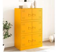 vidaXL Buffet jaune moutarde 67x39x107 cm acier, armoire, armoire latérale, armoire de rangement, armoires, placard, buffet 841658