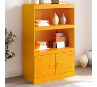 Vidaxl Buffet Jaune Moutarde 67x39x107 Cm Acier Jaune