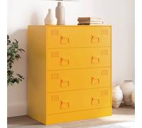 Vidaxl Buffet Jaune Moutarde 67x39x83 Cm Acier Jaune