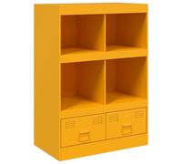 vidaXL Buffet haut 841802 – acier 67x39x95 cm – jaune moutarde