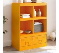Vidaxl Buffet Jaune Moutarde 67x39x95 Cm Acier Jaune