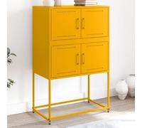 Vidaxl Buffet Jaune Moutarde 68,5x38,5x107 Cm Acier Multicolore