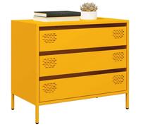 vidaXL Buffet jaune moutarde 68x39x58,5 cm acier laminé à froid, meuble de rangement, meuble de rangement de cuisine, meuble 851295