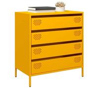 Vidaxl Buffet Jaune Moutarde 68x39x73,5 Cm Acier Laminé À Froid Multicolore