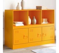Vidaxl Buffet Jaune Moutarde 99x39x73 Cm Acier Jaune