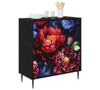 vidaXL Buffet Kiel Chêne Noir 69 x 33 x 76 cm Bois d'ingénierie, Buffet rectangulaire Moderne, Meuble de Rangement Chic pour Salon et Salle à Manger, Solution Pratique pour la Maison