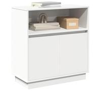 Buffet moderne blanc - vidaXL - Éclairage LED - Étagères ajustables - Grand rangement