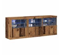 vidaXL Buffet LED Bois Ancien 181 x 37 x 67 cm Bois d'ingénierie