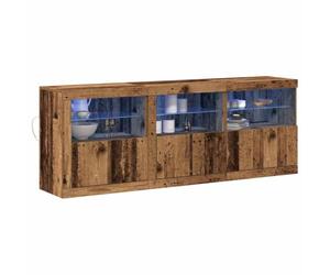 vidaXL Buffet LED Bois Ancien 181 x 37 x 67 cm Bois d'ingénierie | Pas mal de place pour tes essentiels et tes objets préférés,
