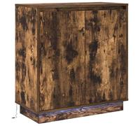 vidaXL Buffet LED Chêne Fumé 71x34,5x75 cm en Bois d'ingénierie