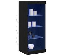 vidaXL Buffet LED Chêne Noir 41 x 37 x 100 cm Bois d'ingénierie | Énormément de place pour tes affaires , Design stylé pour mettre en valeur tes objets préférés ,
